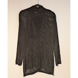 Elie Tahari for Design Nation Women's Small Long Sleeve Open Knit Chenille Top